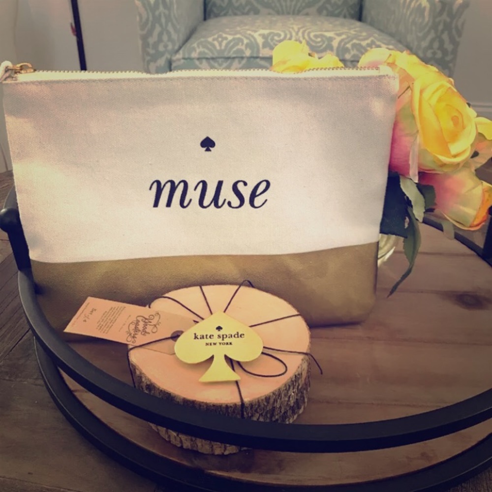 Kate Spade (employee) Makeup Bag w/ Magnetic Badge
